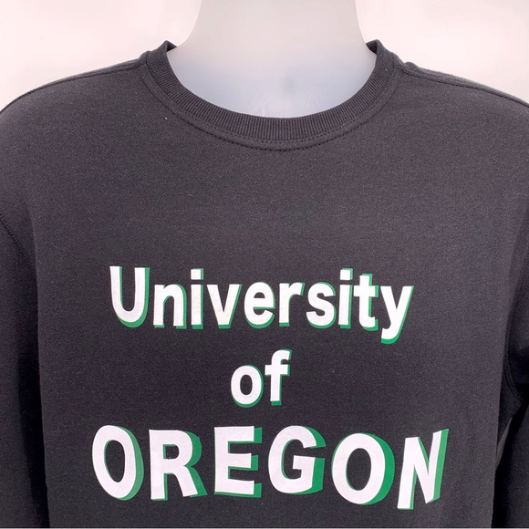 Amazon Essentials University Of Oregon Black Crewneck Sweatshirt Size Medium - Picture 2 of 6